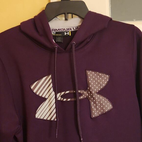 Under Armour "Storm" Loose-Fit Purple Fleece Hoodie Women's Size S - Picture 7 of 9